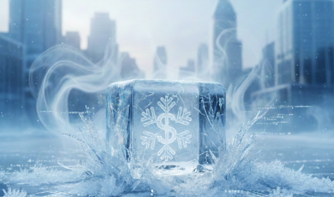 Złote liście na tle lasu